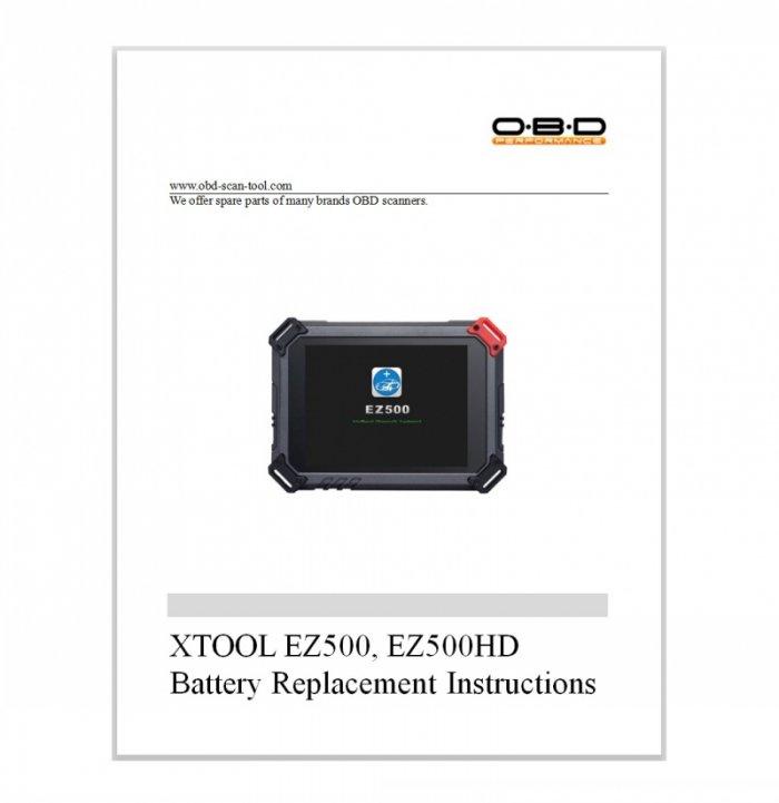 Battery Replacement for XTOOL EZ500 Gasoline EZ500HD Heavy Duty